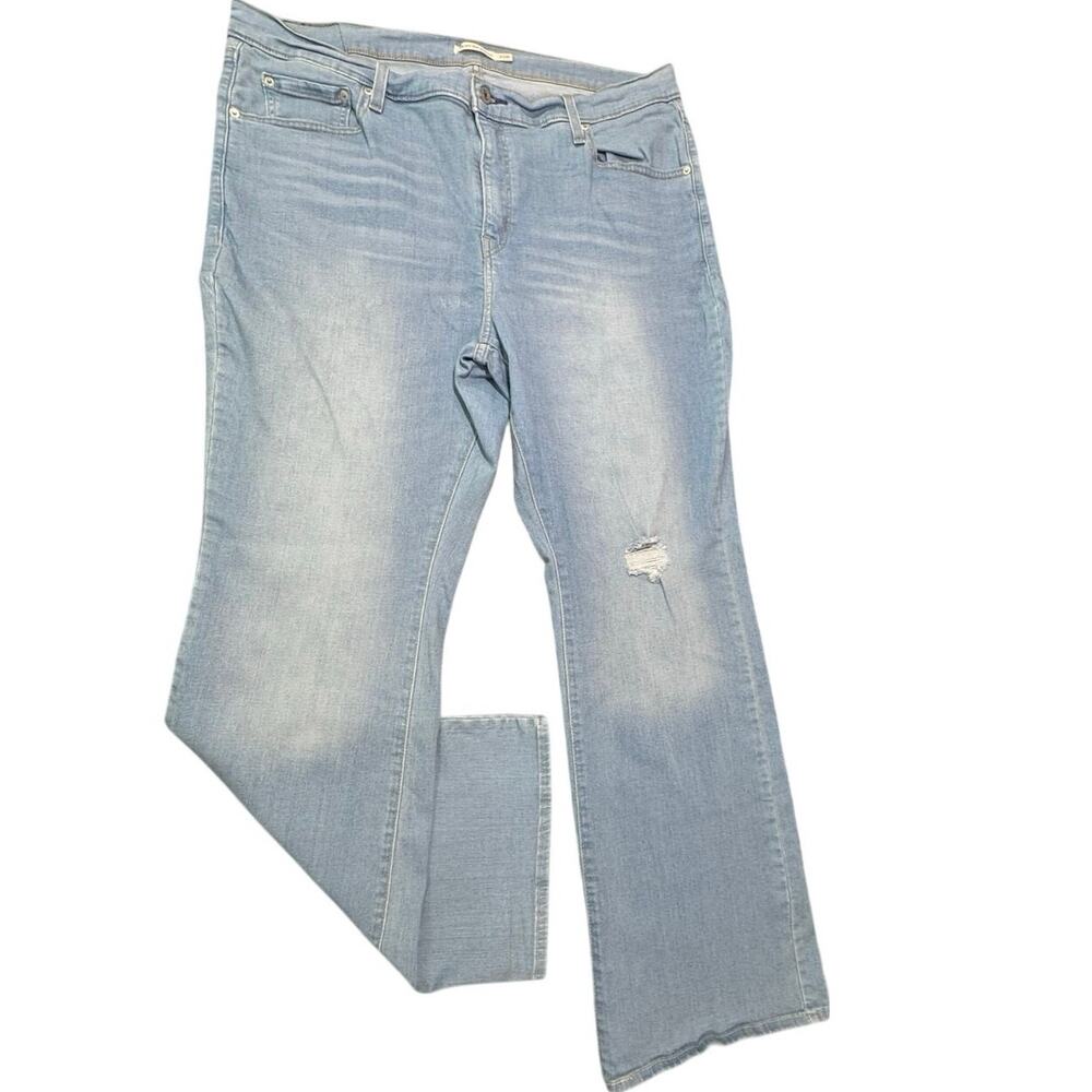 Levi’s 725 High Rise Bootcut Jeans Women’s 20W Light Wash Distressed